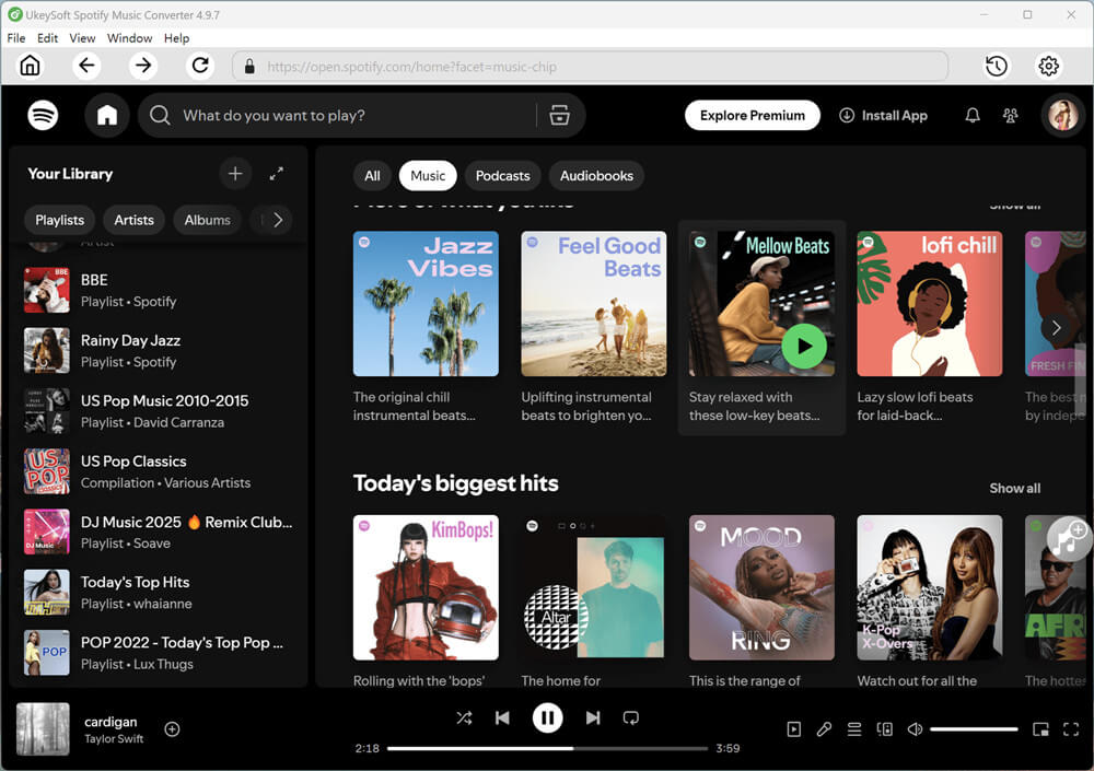 ukeysoft-spotify-music-converter-main-interface