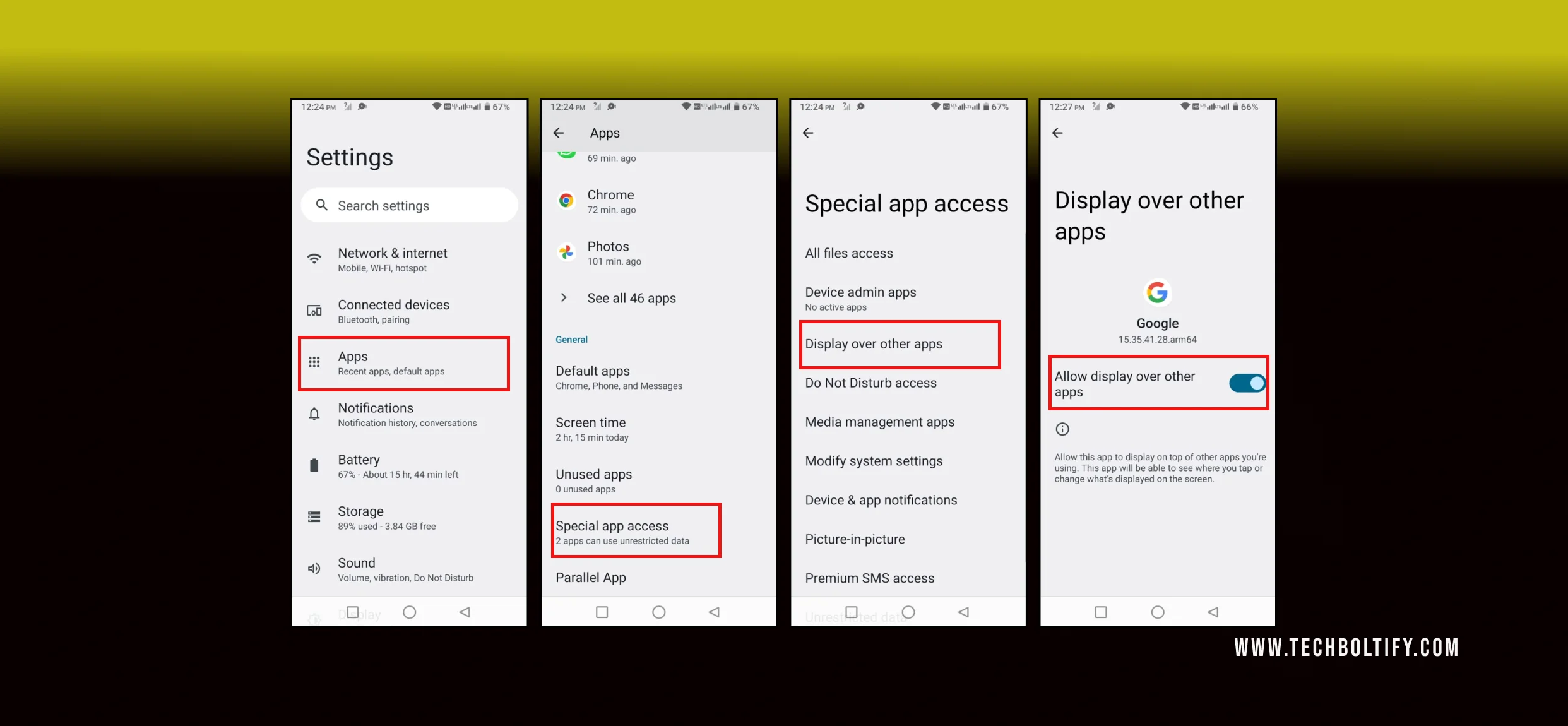 How to Enable Display Over Other Apps on Android Phones