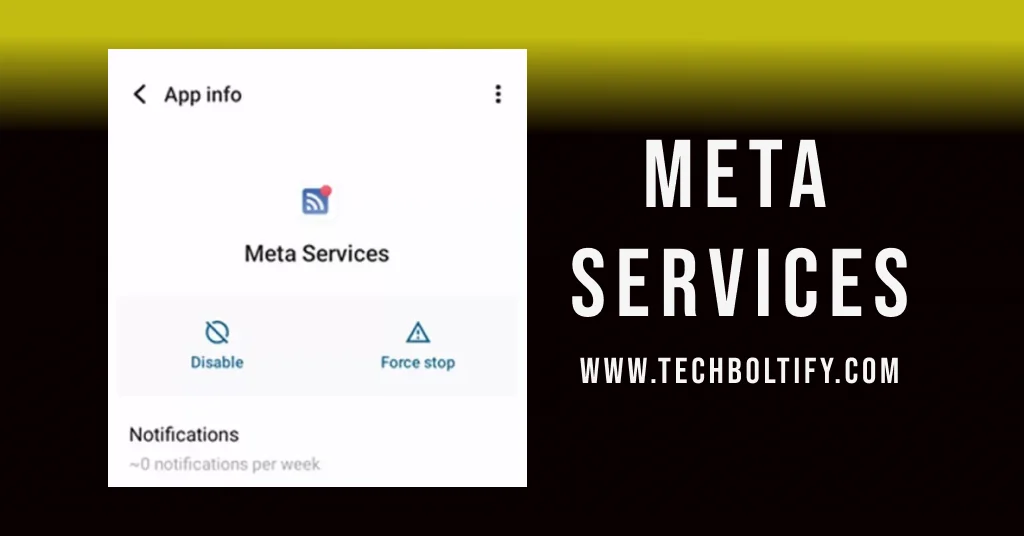Meta services app on android